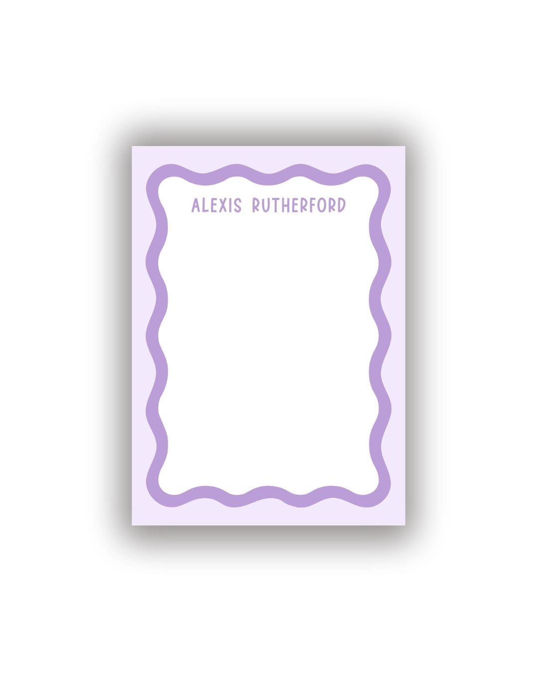 Two-tone Colorful Scalloped Personalized Notepad