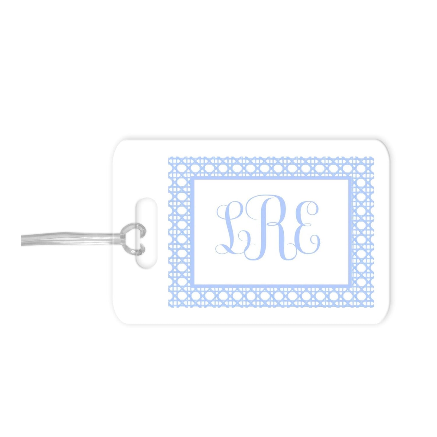 Rattan Cane Monogrammed Luggage Tag