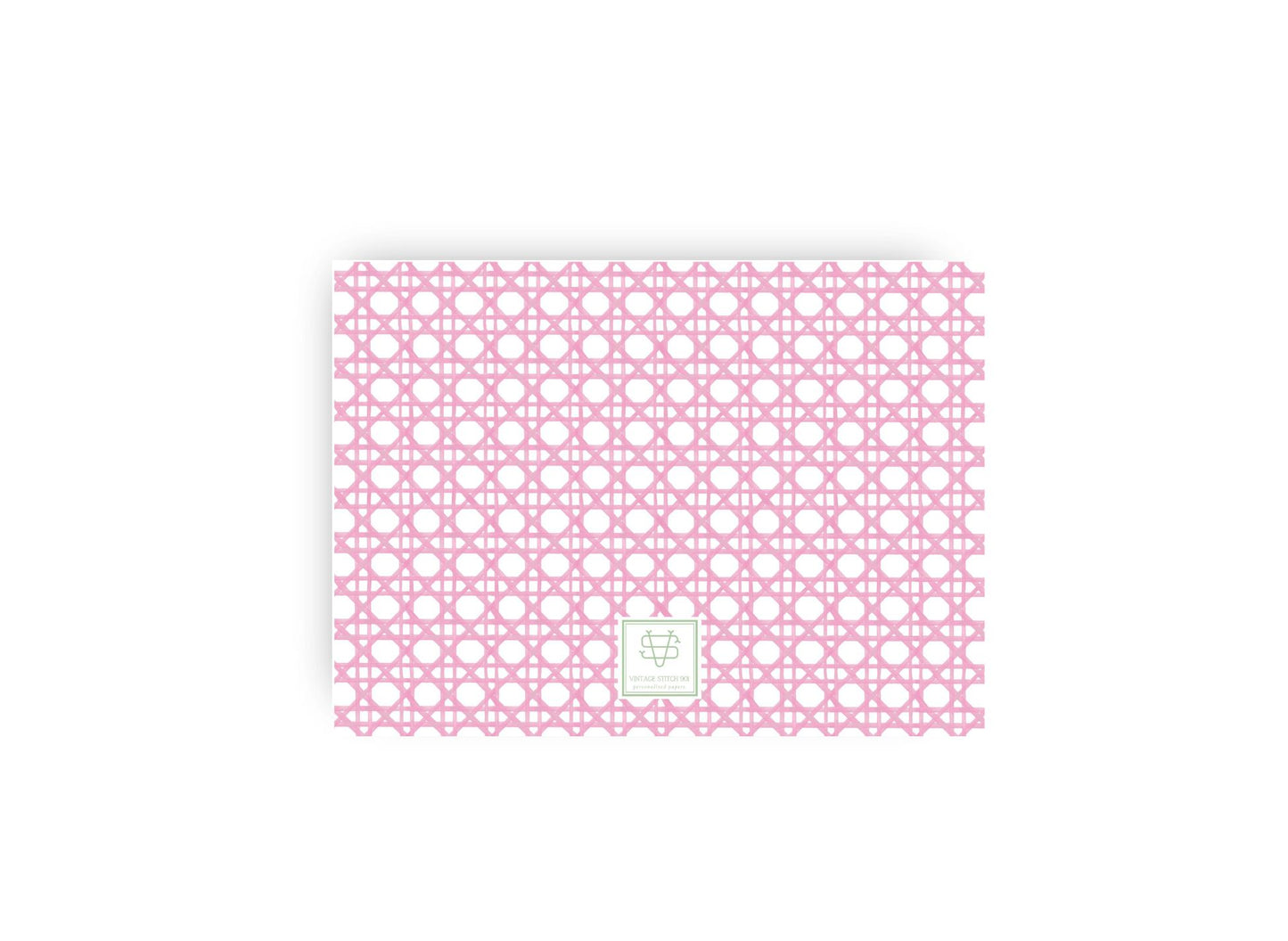 Rattan Cane personalized flat notecards