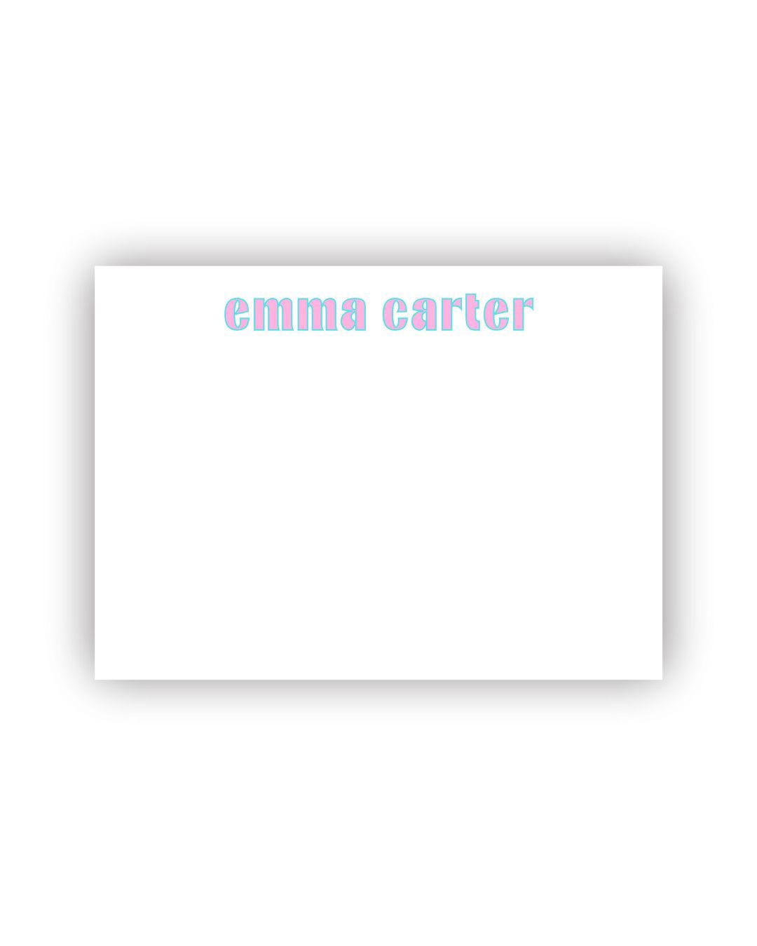 Fun and Bold Personalized notecards