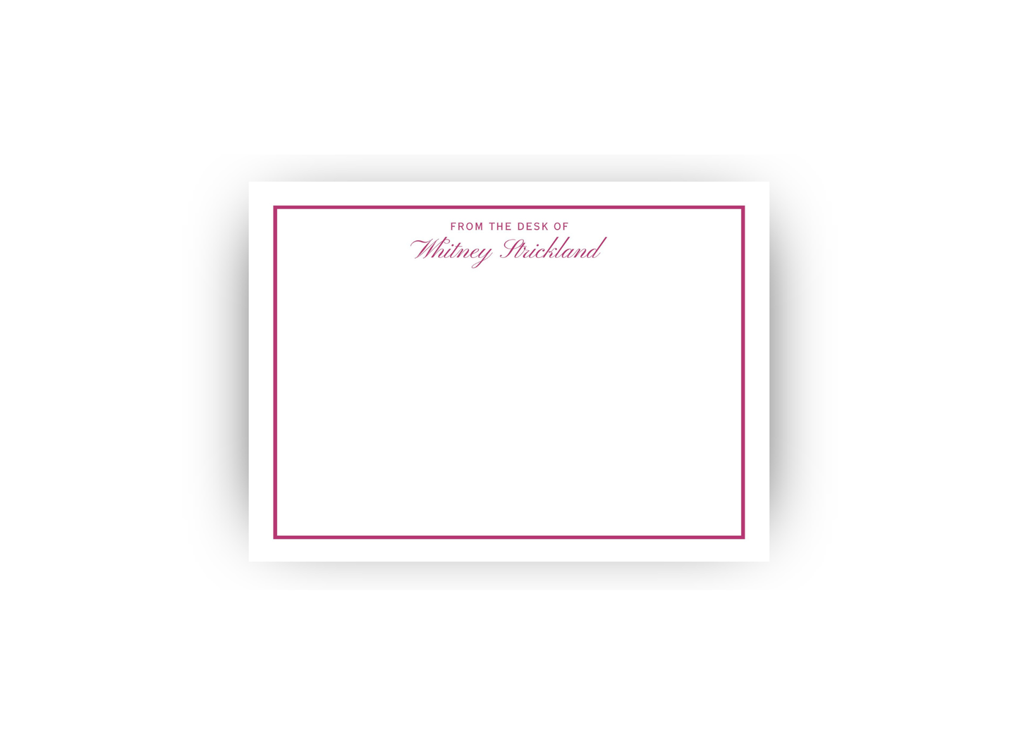 "From the Desk Of" Professional Personalized Notecards
