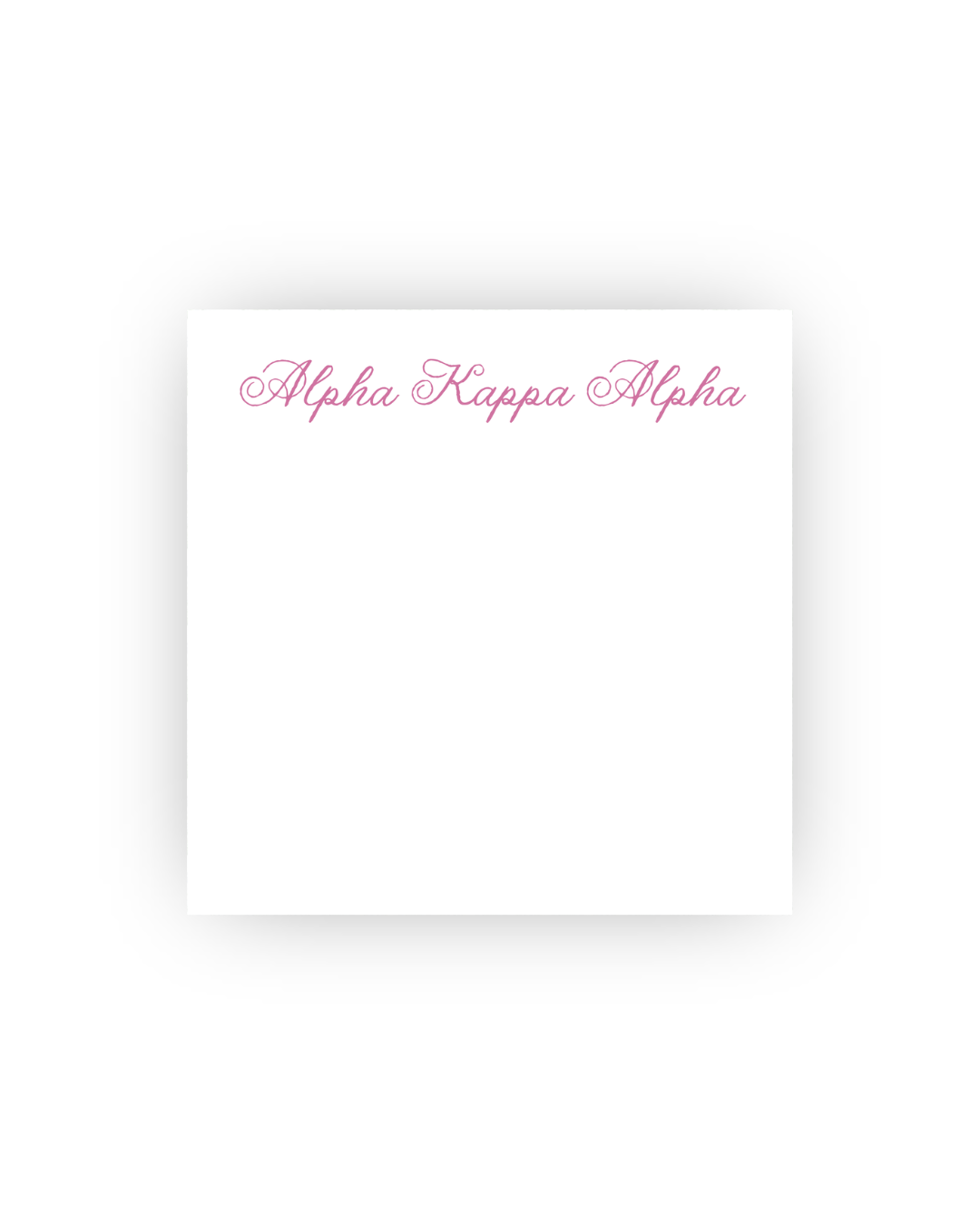 Sorority square notepads with script font