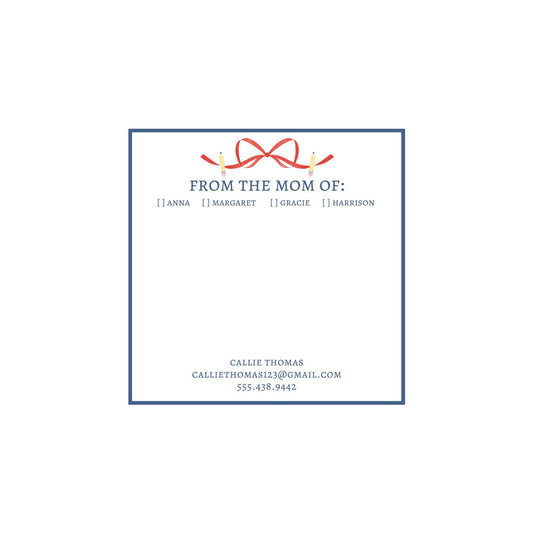 Personalized school notepads for moms