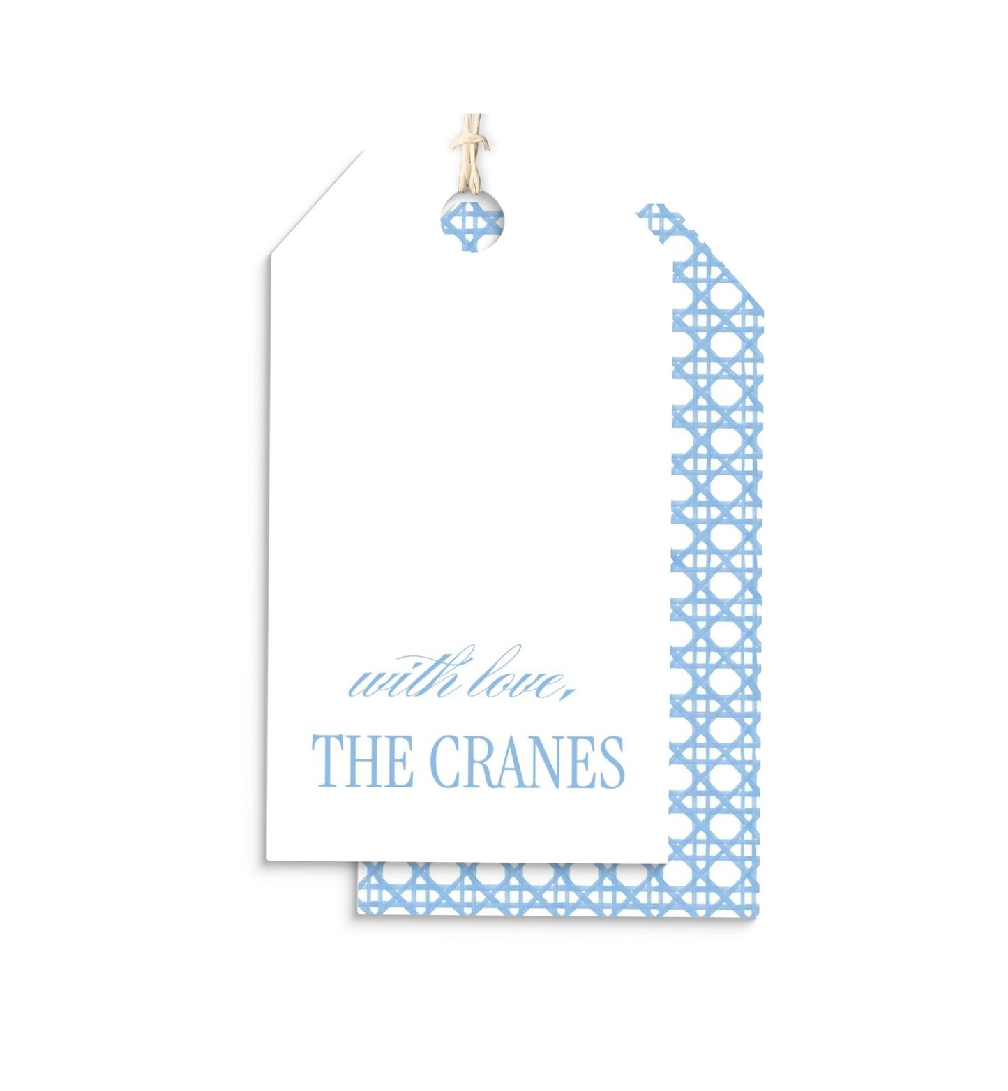 Rattan Cane personalized gift tags
