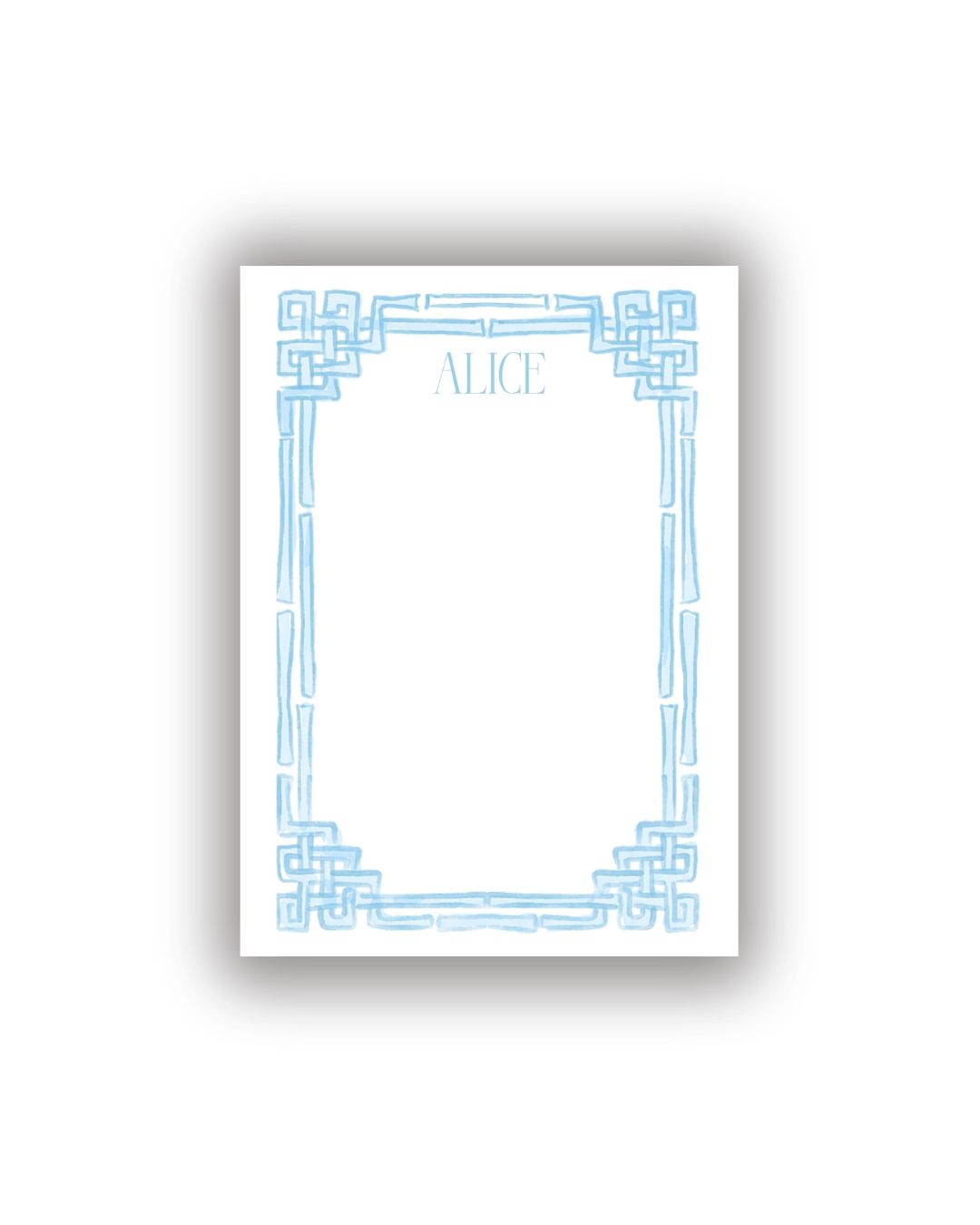 Bamboo Frame Personalized Notepad