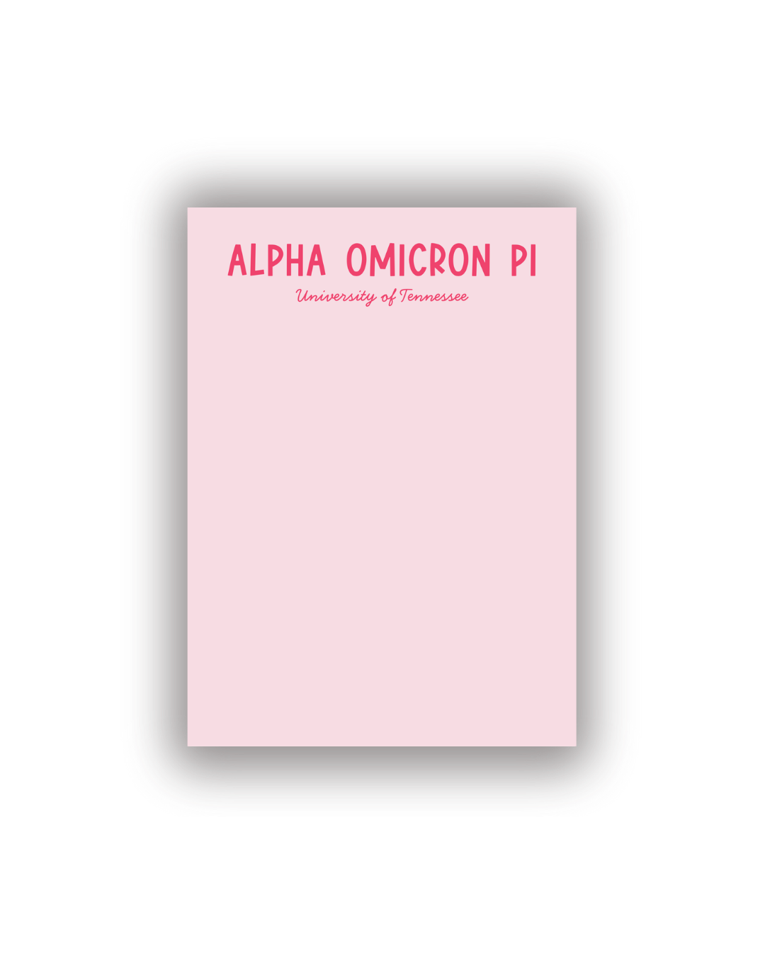 Sorority Notepads with Personalization