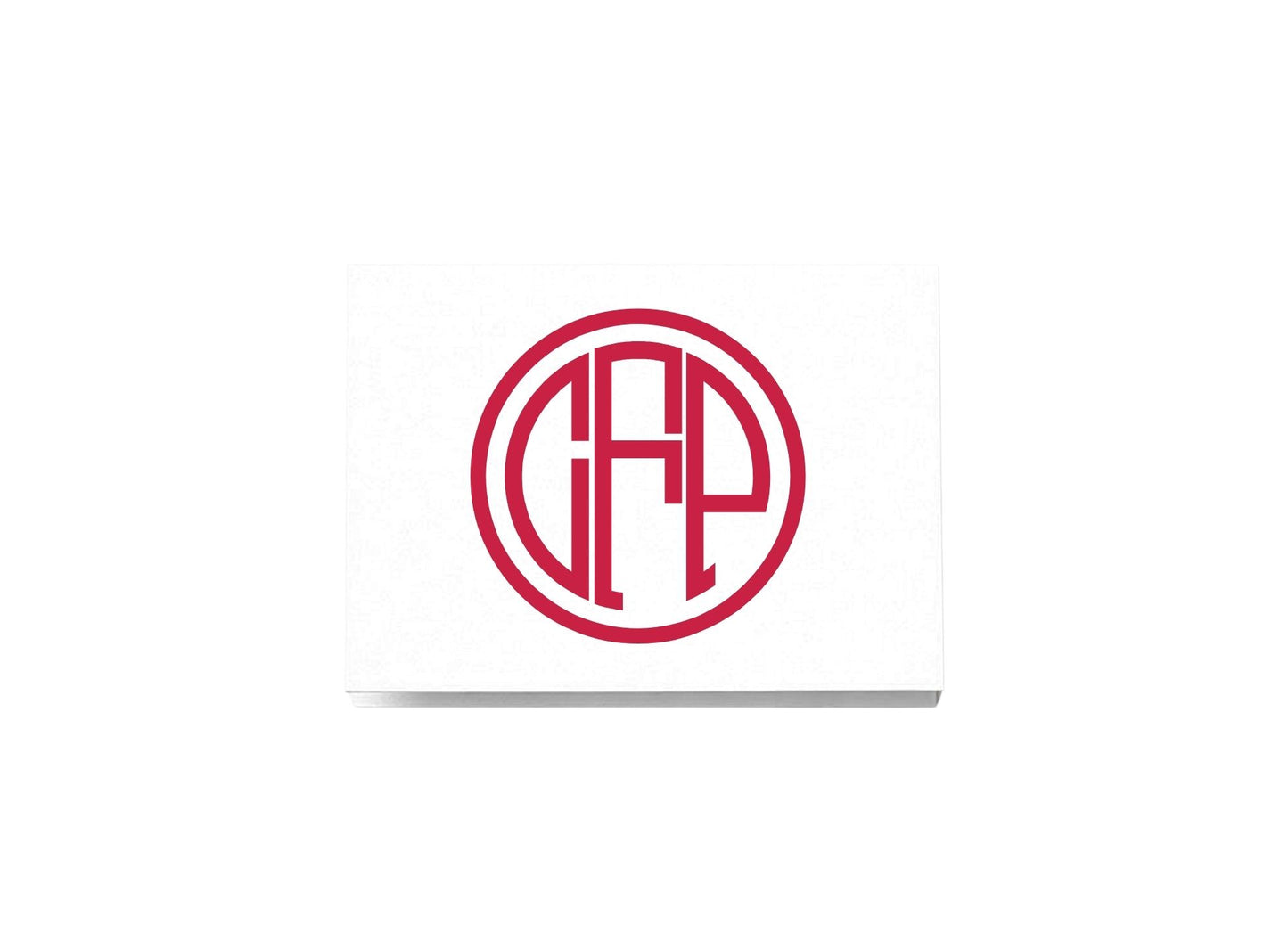 Circle Monogram Folded Notecards