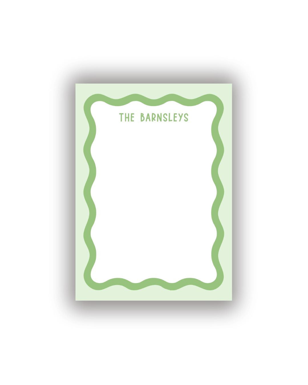 Two-tone Colorful Scalloped Personalized Notepad