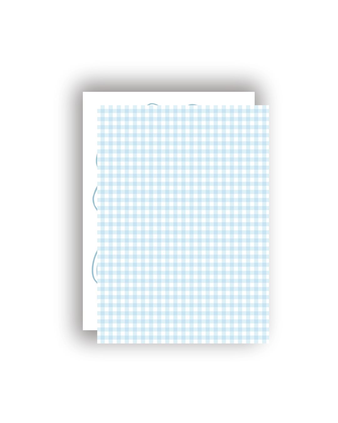 Large Bow and Gingham personalized invitations