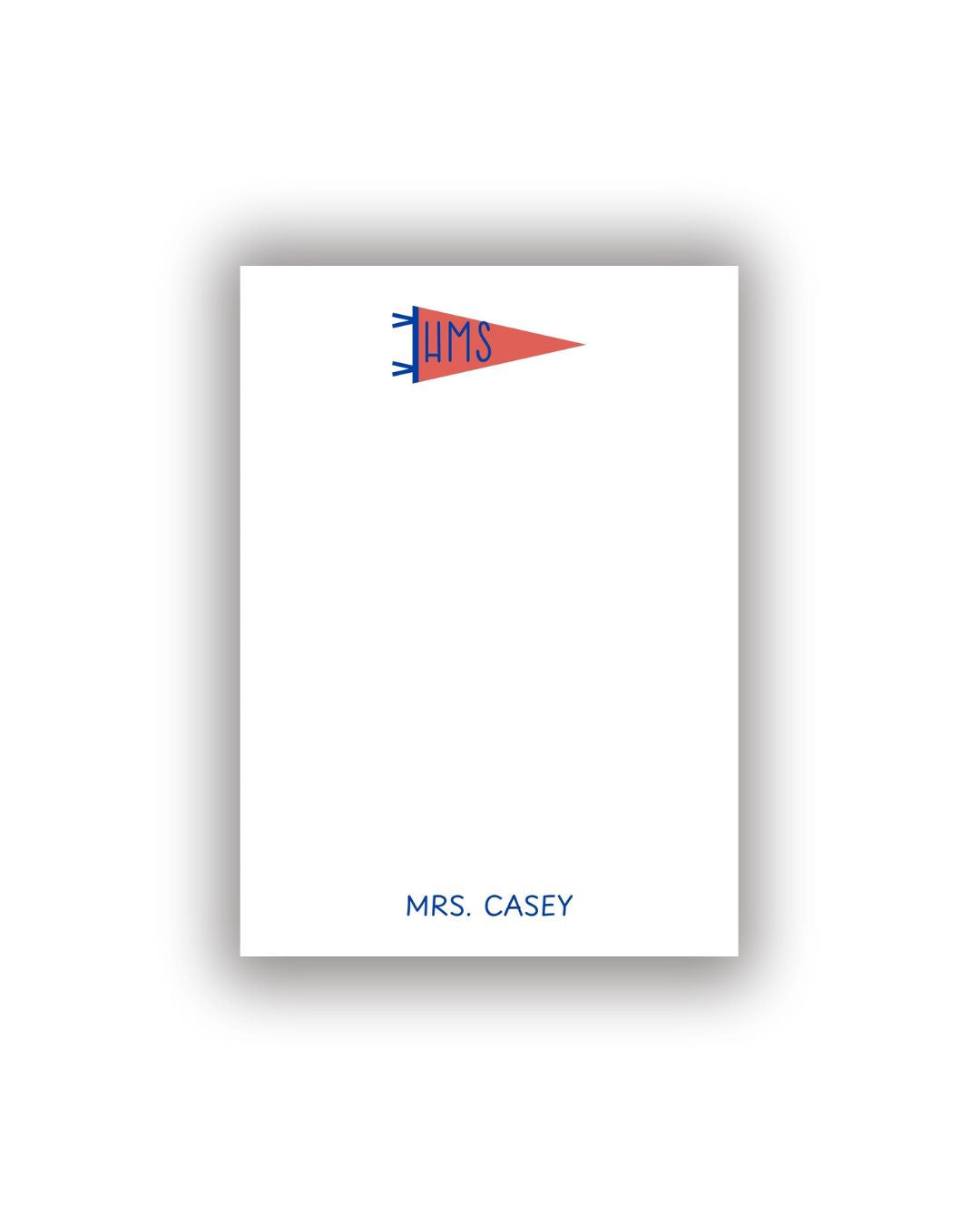 School Pennant Personalized Notepad