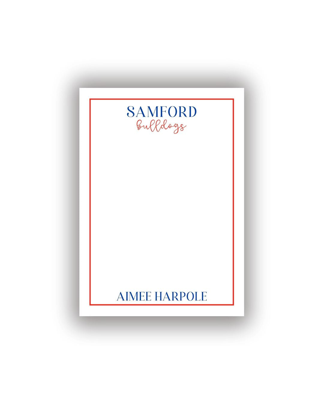 School Spirit Personalized Notepad