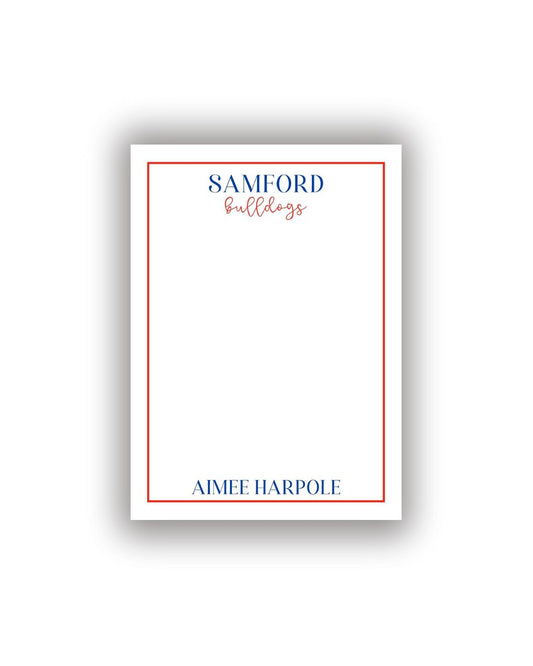 School Spirit Personalized Notepad