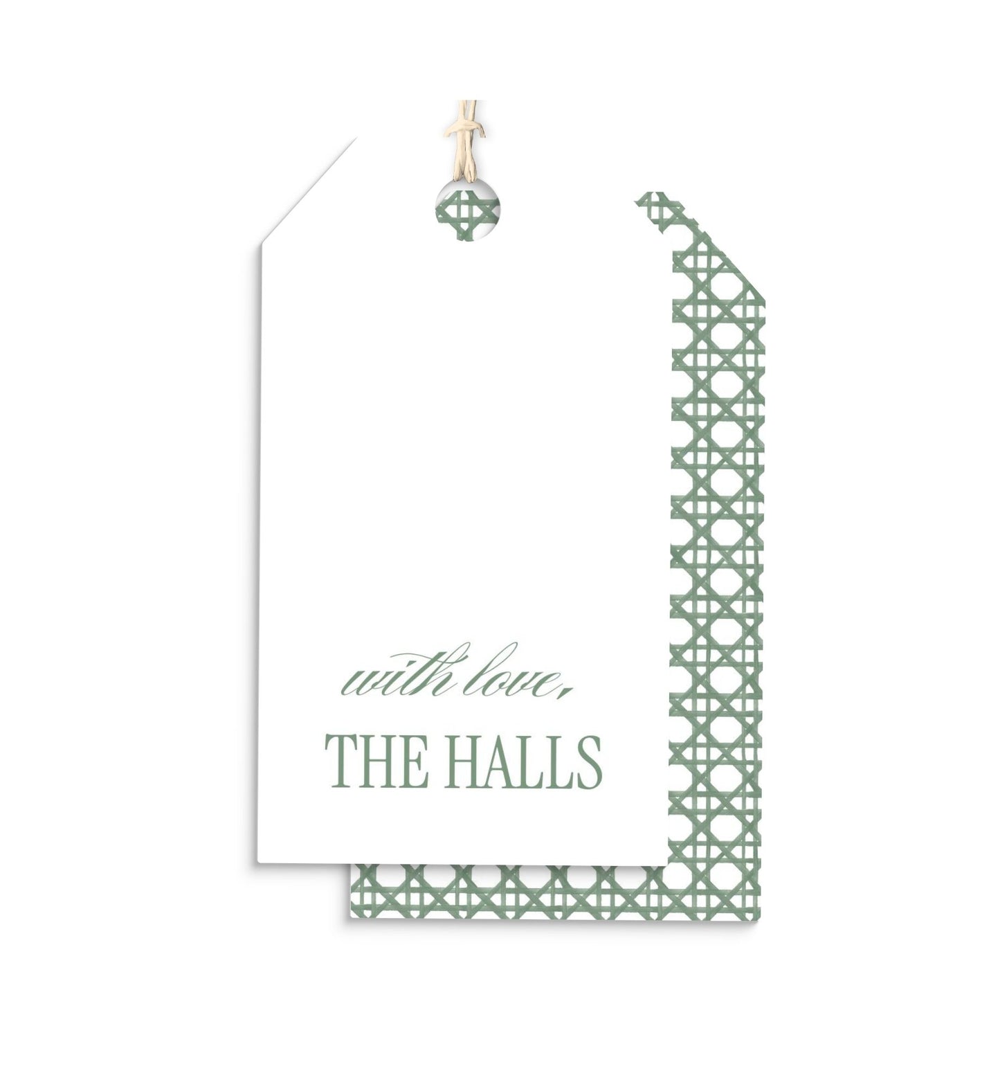 Rattan Cane personalized gift tags