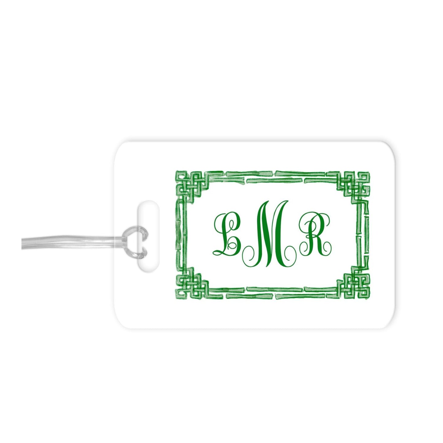 Bamboo Frame Personalized Luggage Tag