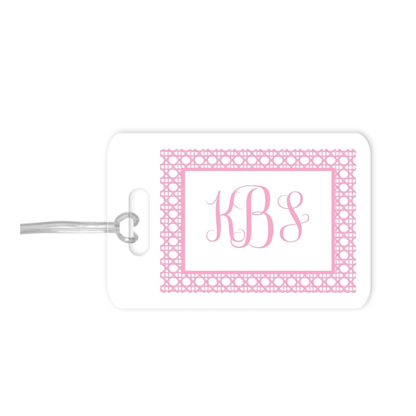 Rattan Cane Monogrammed Luggage Tag