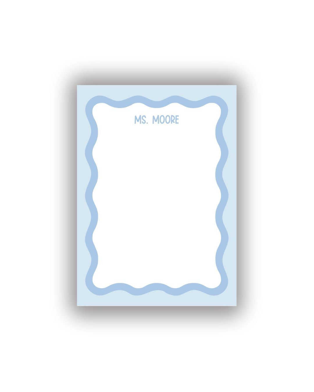 Two-tone Colorful Scalloped Personalized Notepad