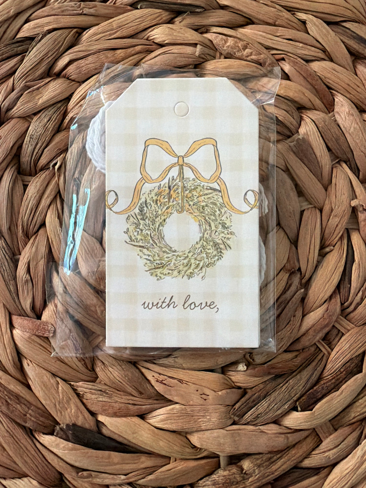 Fall wreath non-personalized tags