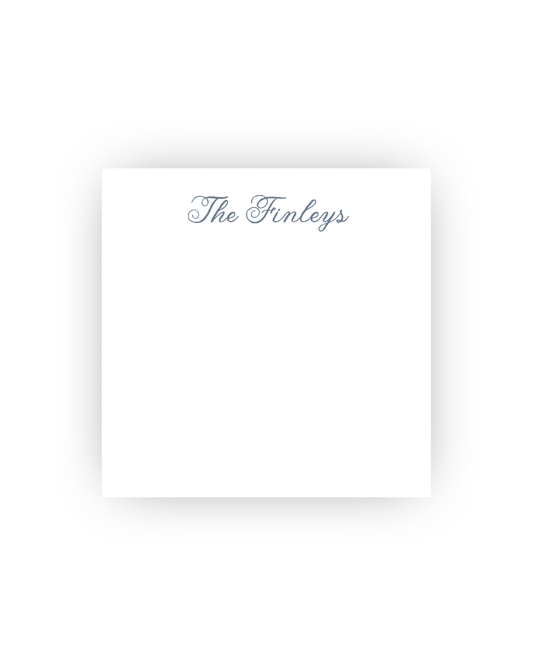 Scripty square personalized notepads