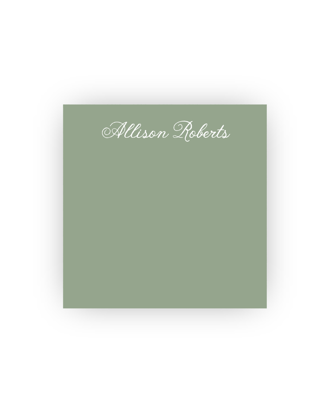 Scripty square personalized notepads