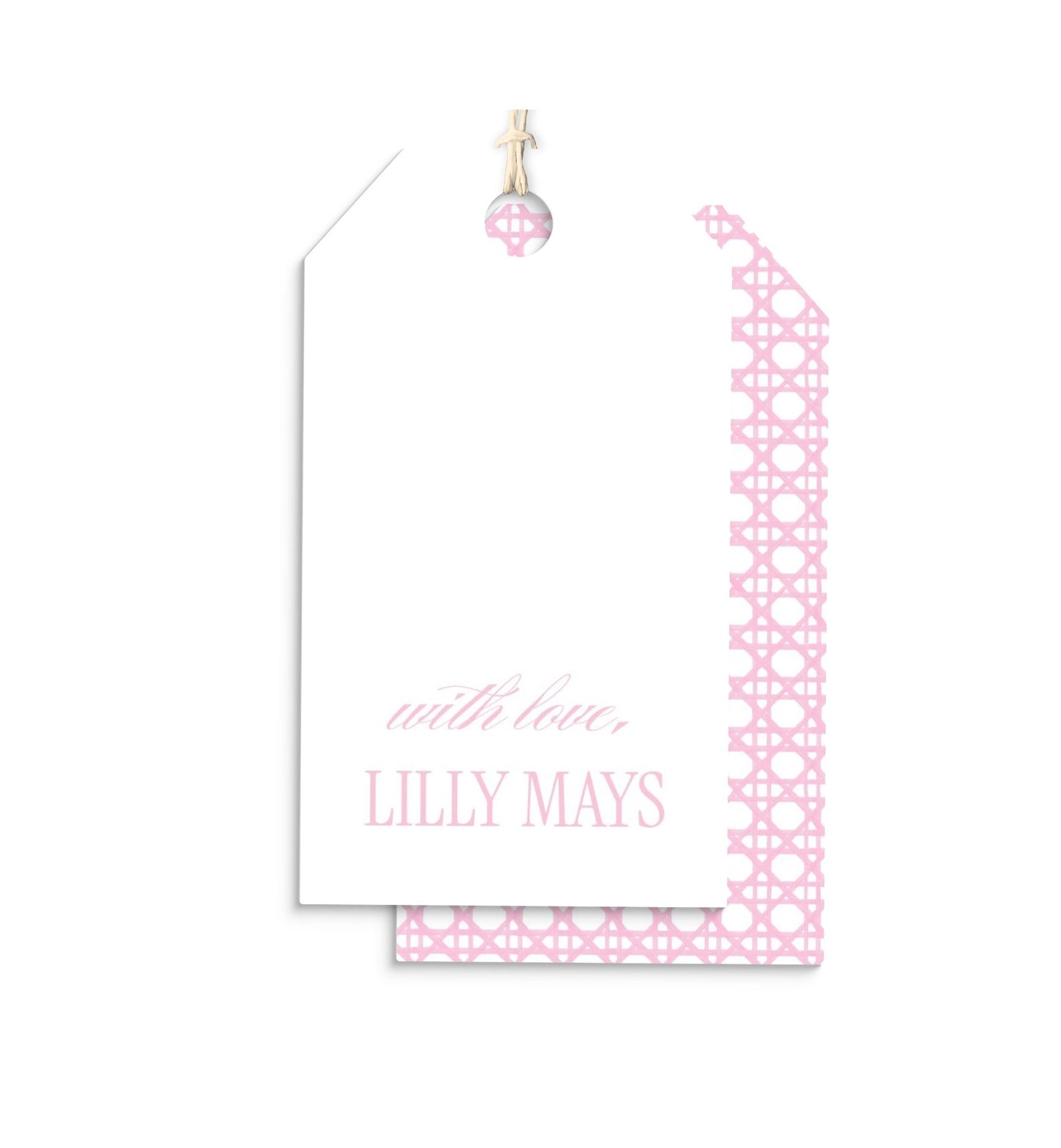 Rattan Cane personalized gift tags