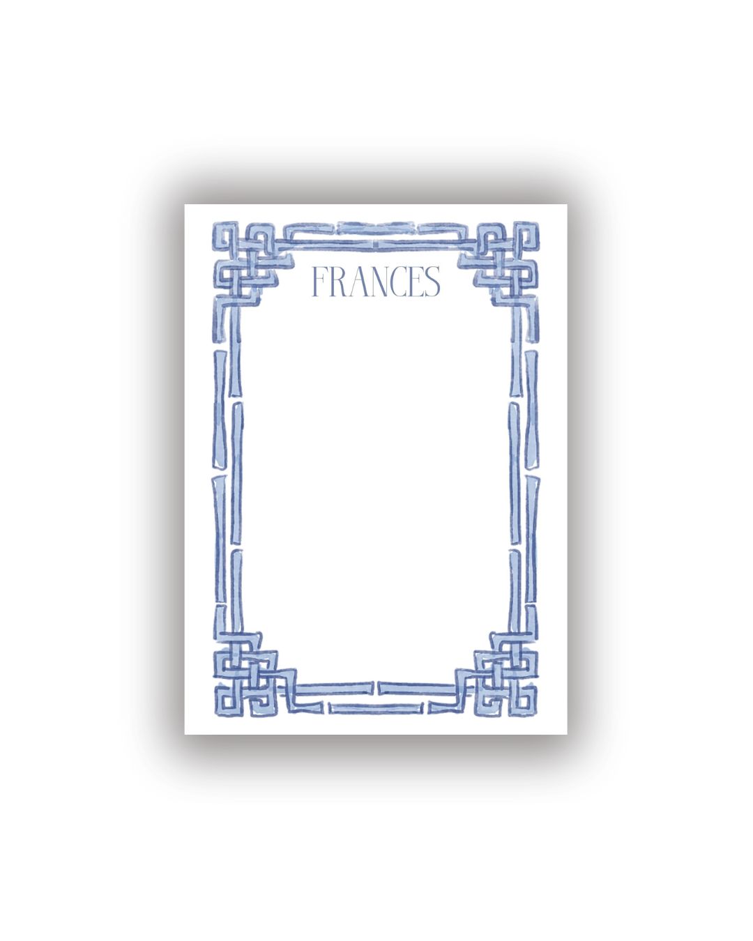 Bamboo Frame Personalized Notepad