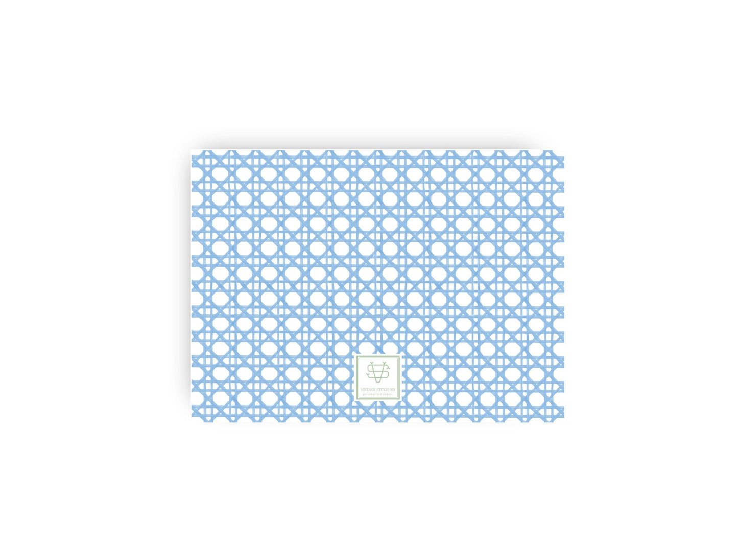Rattan Cane personalized flat notecards