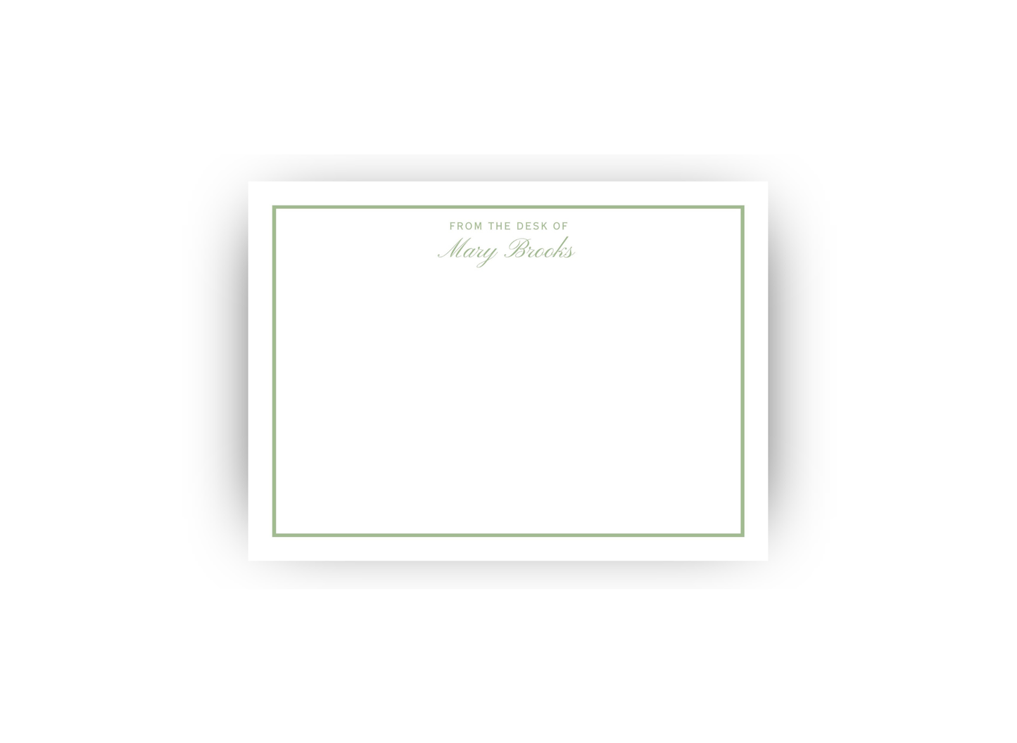 "From the Desk Of" Professional Personalized Notecards