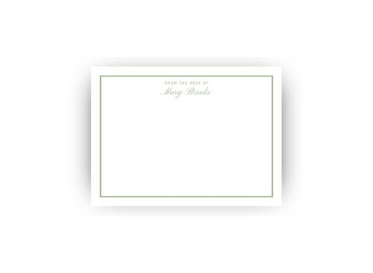 "From the Desk Of" Professional Personalized Notecards