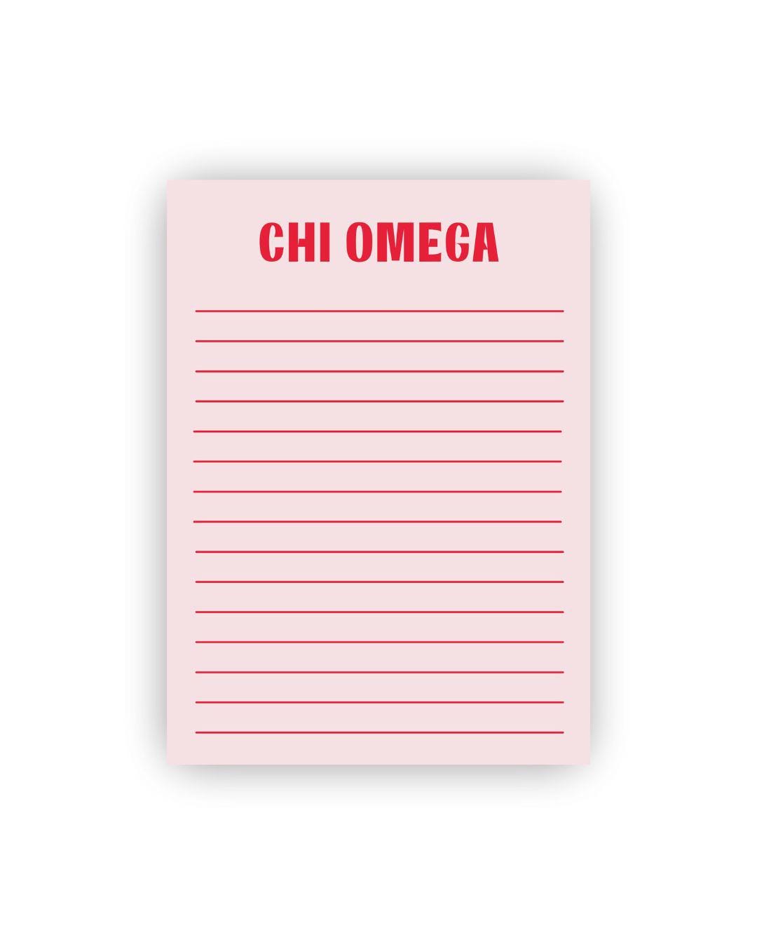 Colorful Sorority Lined Notepads
