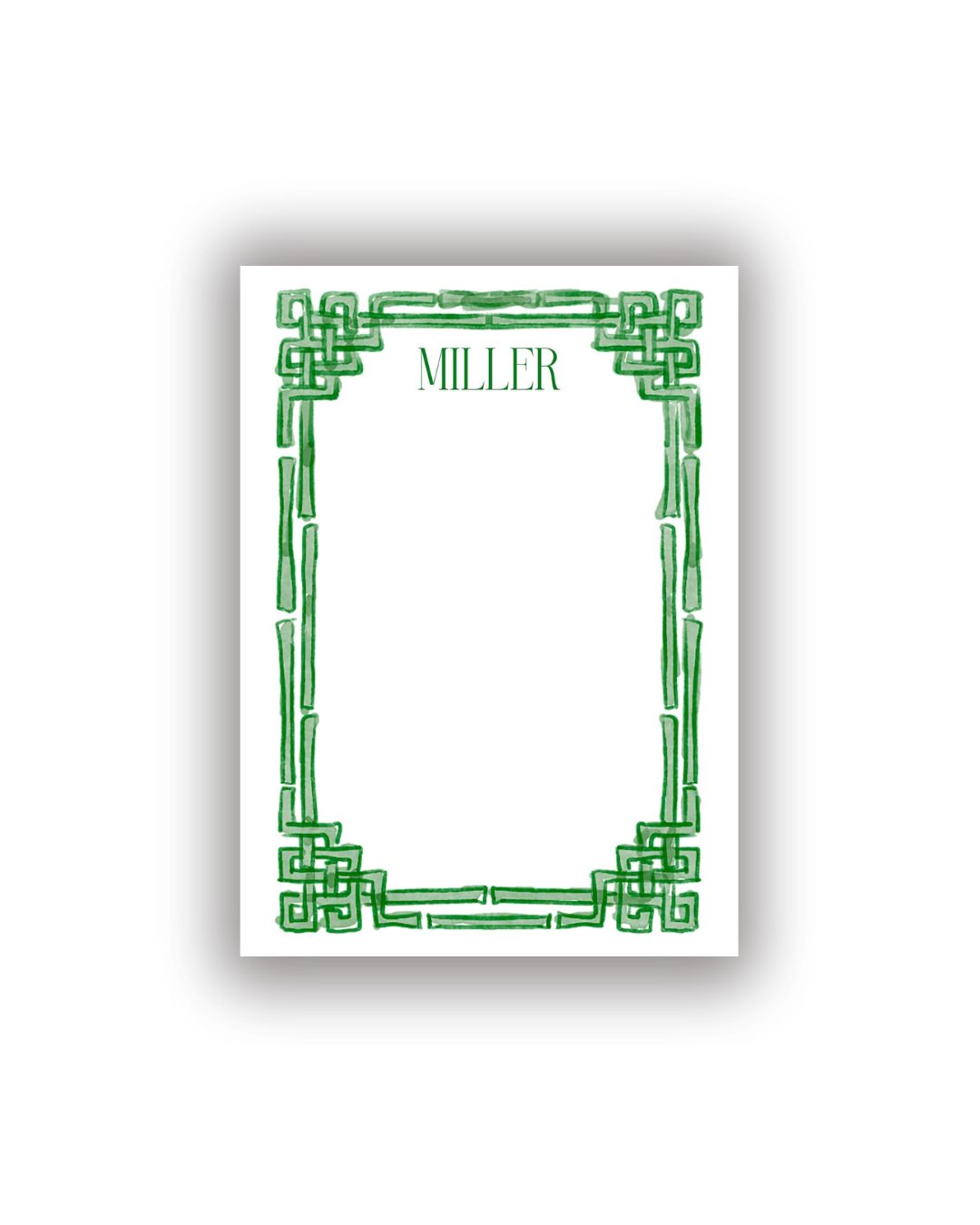 Bamboo Frame Personalized Notepad