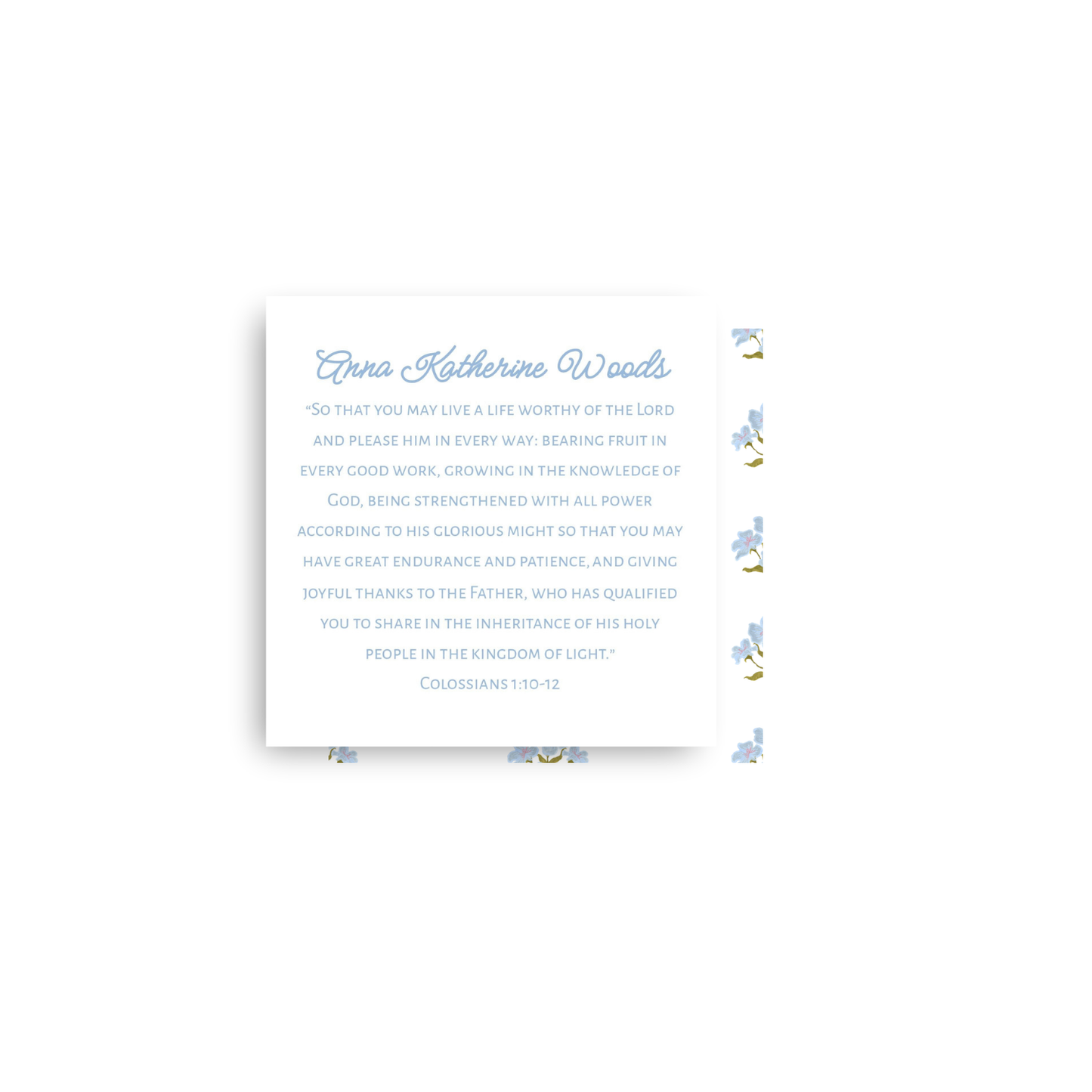 Colossians 1:10-12 Personalized Print- DIGITAL FILE