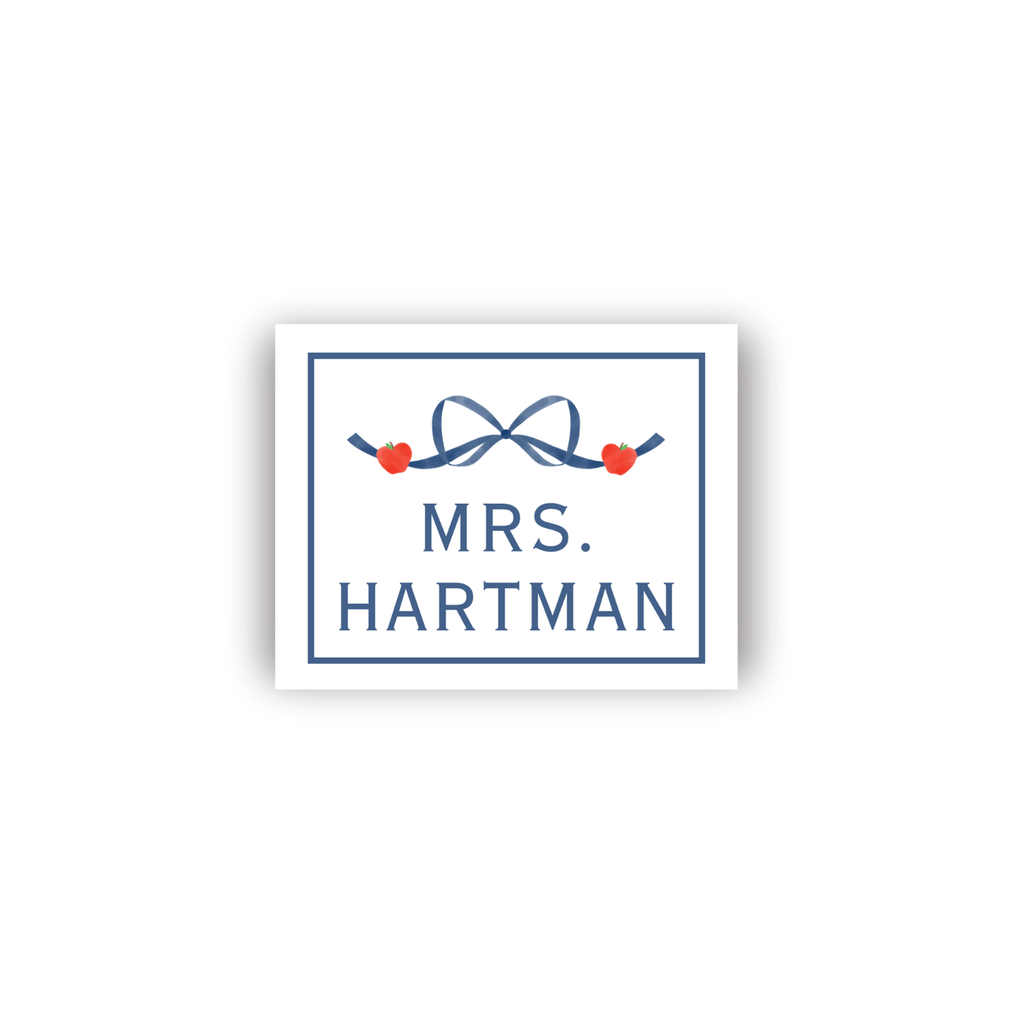 School Rectangular Name Vinyl Stickers