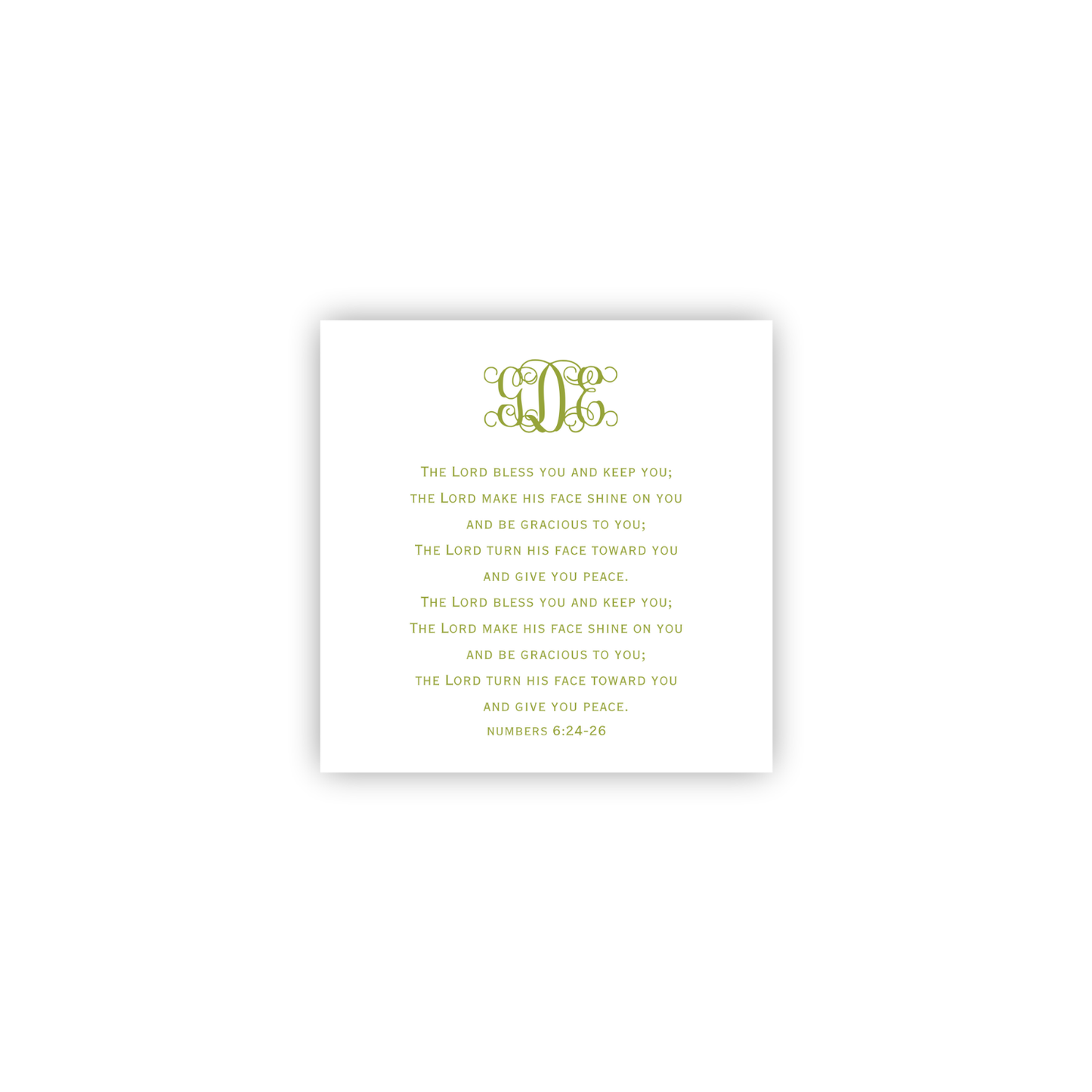 Numbers 6:24-26 Monogrammed Print- DIGITAL FILE