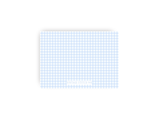 Baby Rattle and Blue Bow Nursery Personalized Notecards