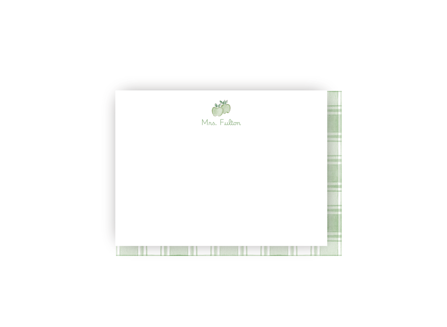 Green Apples personalized notecards