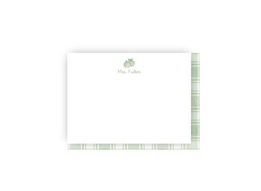 Green Apples personalized notecards