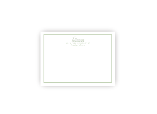 Watercolor Train Nursery Personalized Notecards
