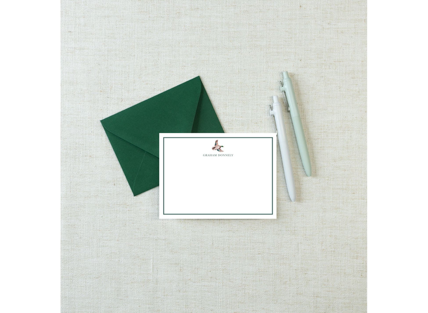 Handsome Mallard Duck Personalized Notecards