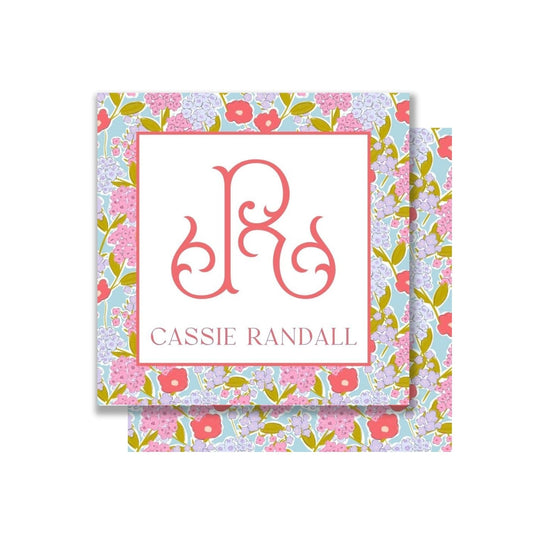 Bright Floral and Vintage Monogram gift tags