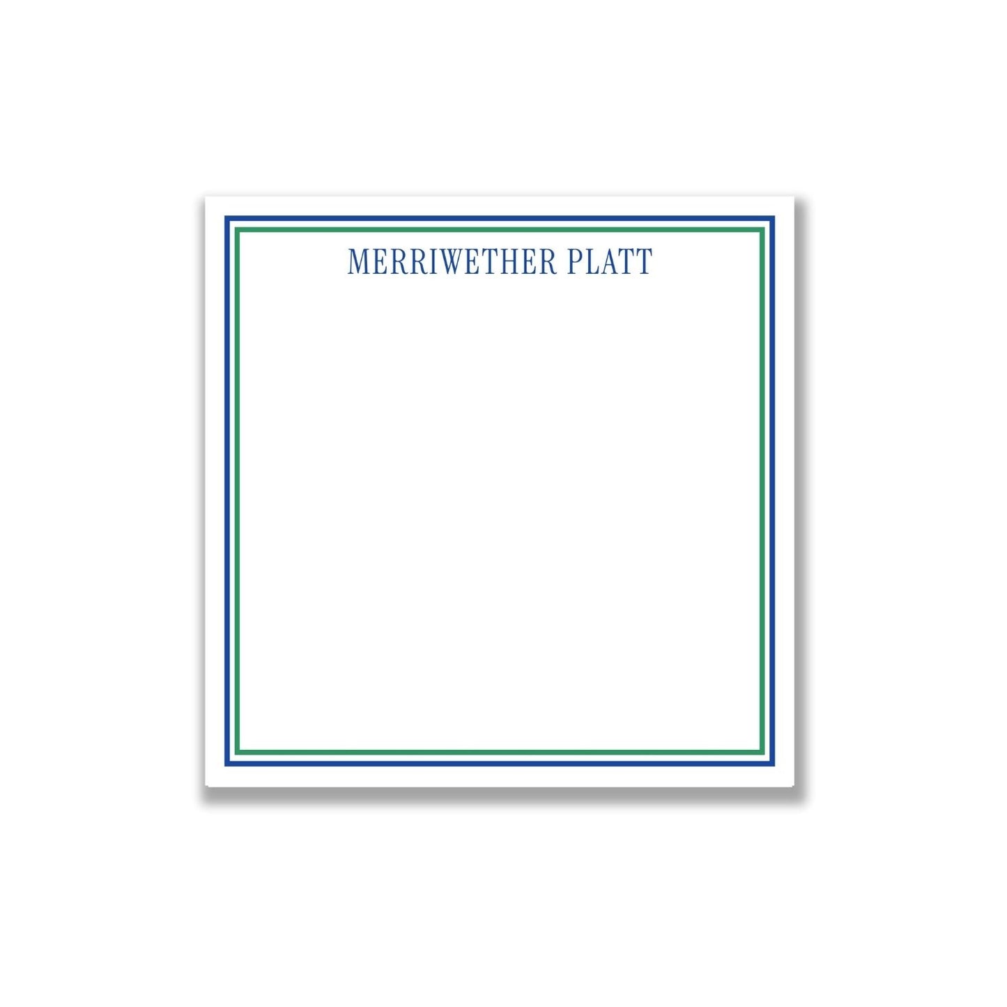 LARGE Double Border Personalized Square Notepad