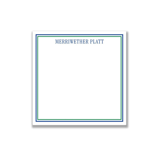 LARGE Double Border Personalized Square Notepad
