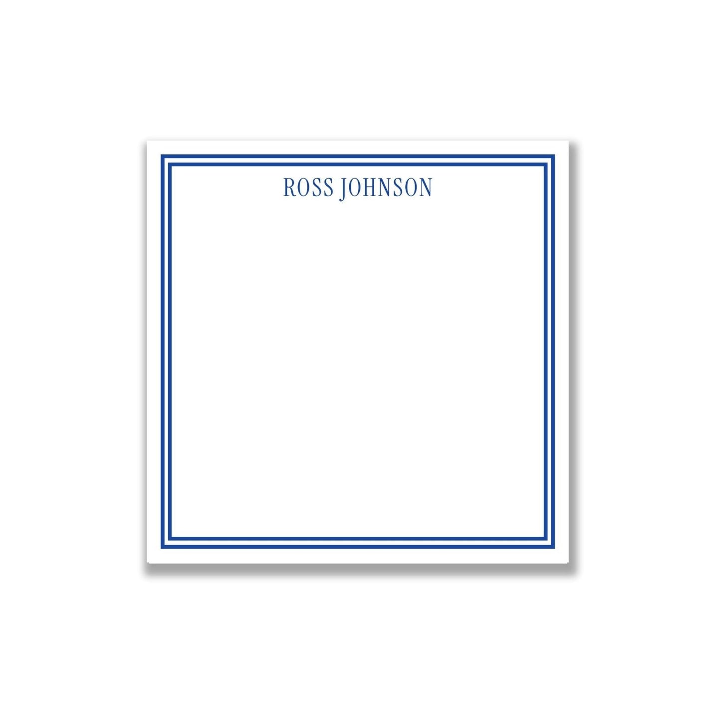 LARGE Double Border Personalized Square Notepad
