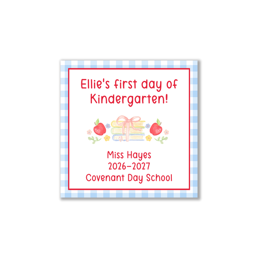 Floral Books and Apples first/last day signs