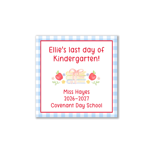 Floral Books and Apples first/last day signs