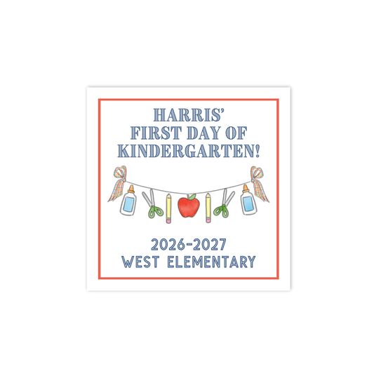 School Supply Navy Bunting First/Last Day signs