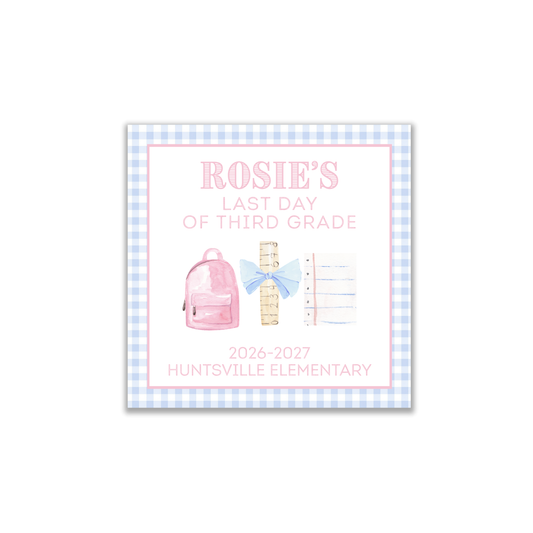 Pastel School Supply first/last day signs