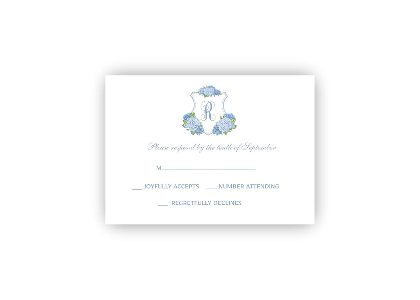 Lovely Hydrangea Reply Card