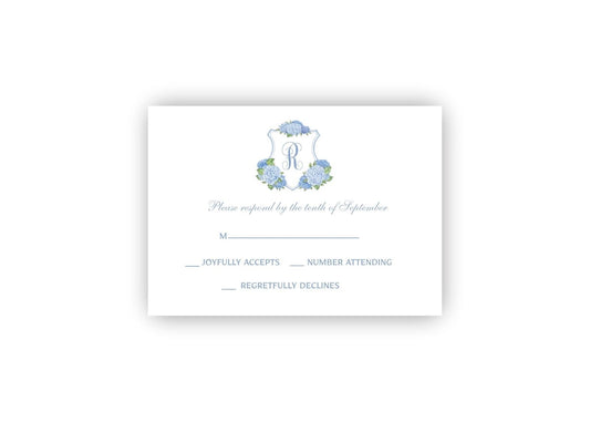 Lovely Hydrangea Reply Card