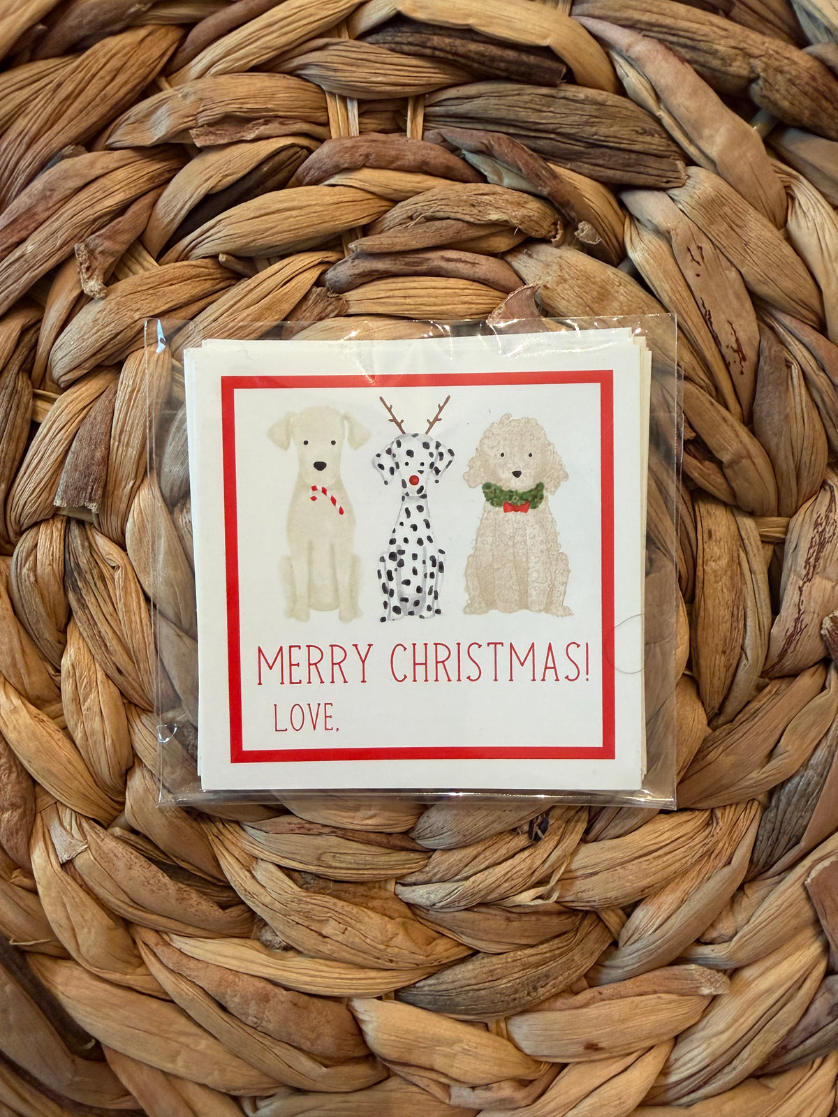 Christmas puppy non-personalized stickers