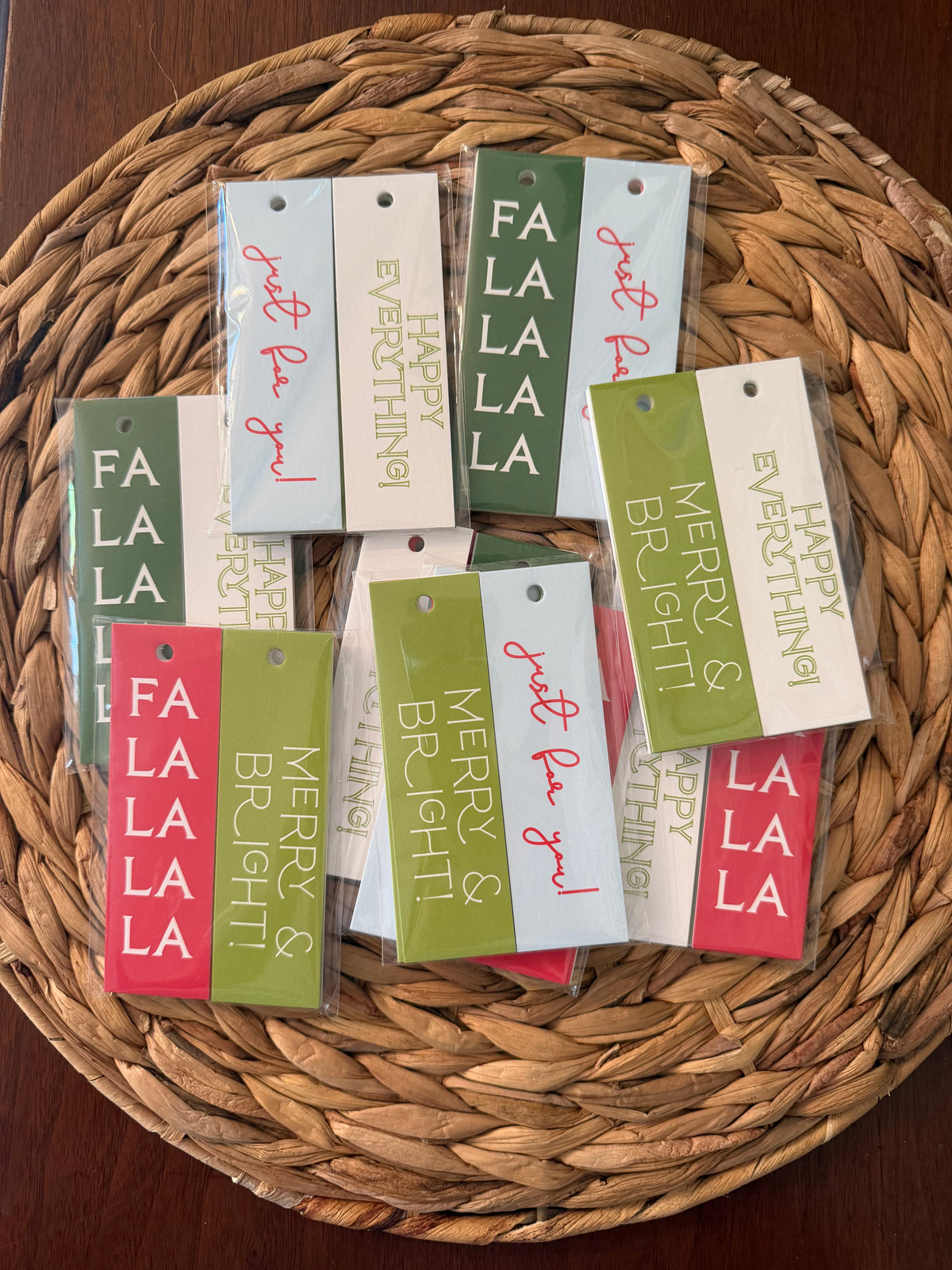 Skinny sample pack of non-personalized tags